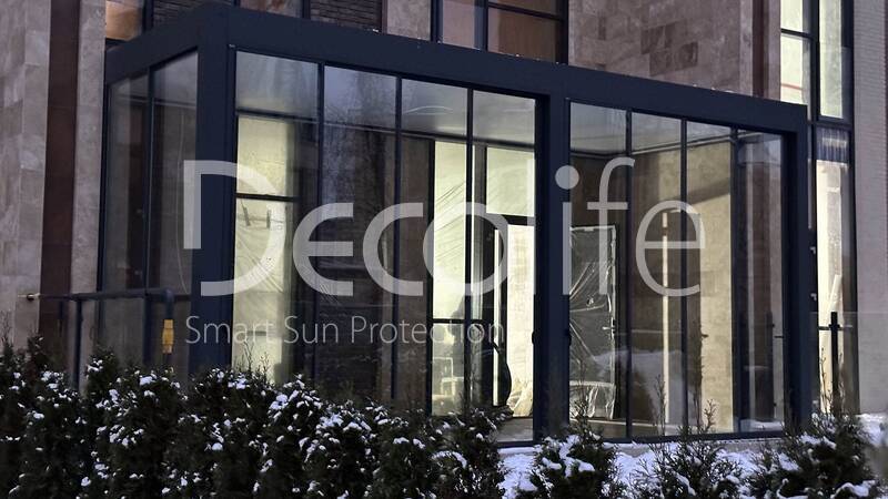 Pergola Decolife B600 PIR + Panoramic glazing S500, implemented by partner ''Lux Terras'' - 