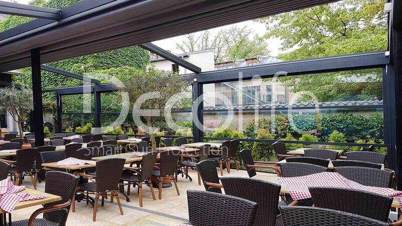 Pergola Decolife Project Light + guillotine glazing W600 - 