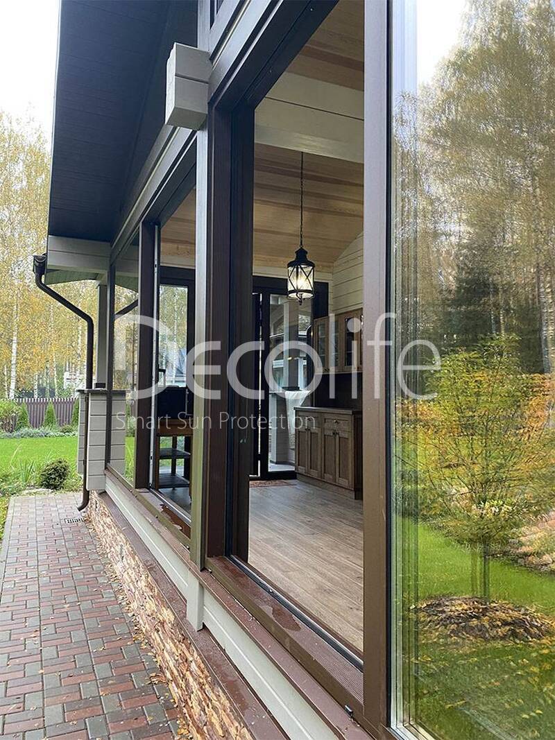 Panoramic sliding doors Decolife HS162 with thermal break (warm series), implemented by partner ''Lux Terras'' - 