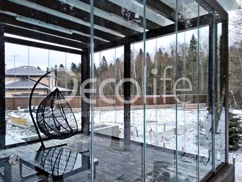 Sliding frameless glazing Decolife S100 - 