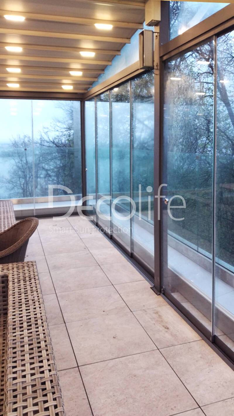 Pergola Decolife Project Light Twin+ Frameless glazing S100 - 