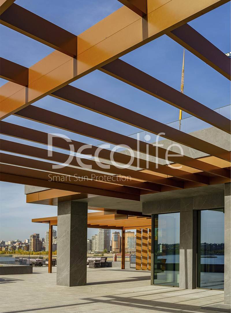 Pergola Decolife with static slats B200 MAF, object was implemented by  partner OOO ''STELL MS'' - 