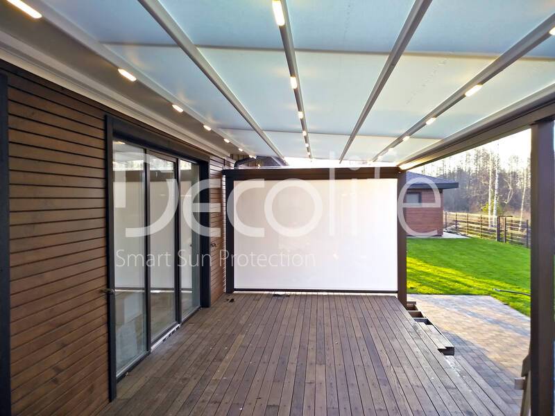 Pergola Decolife Project Light + Vertical system Zip 130 - 