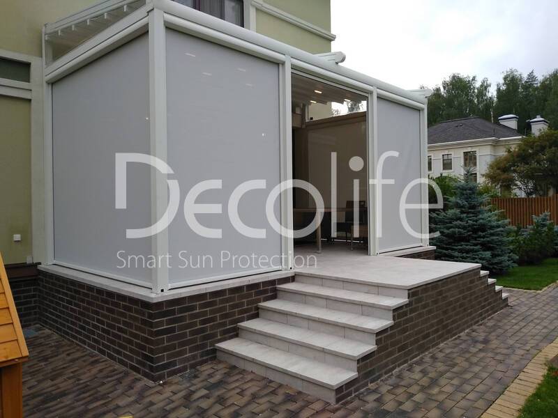 Pergola Decolife Project Light + Vertical system Zip 100 - 