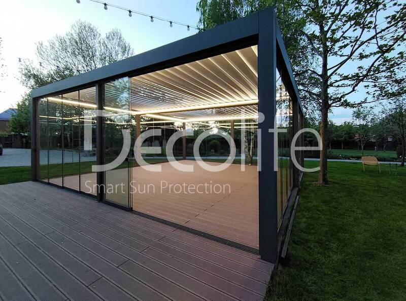 Pergola Decolife B700-25P + Sliding glazing S200 - 