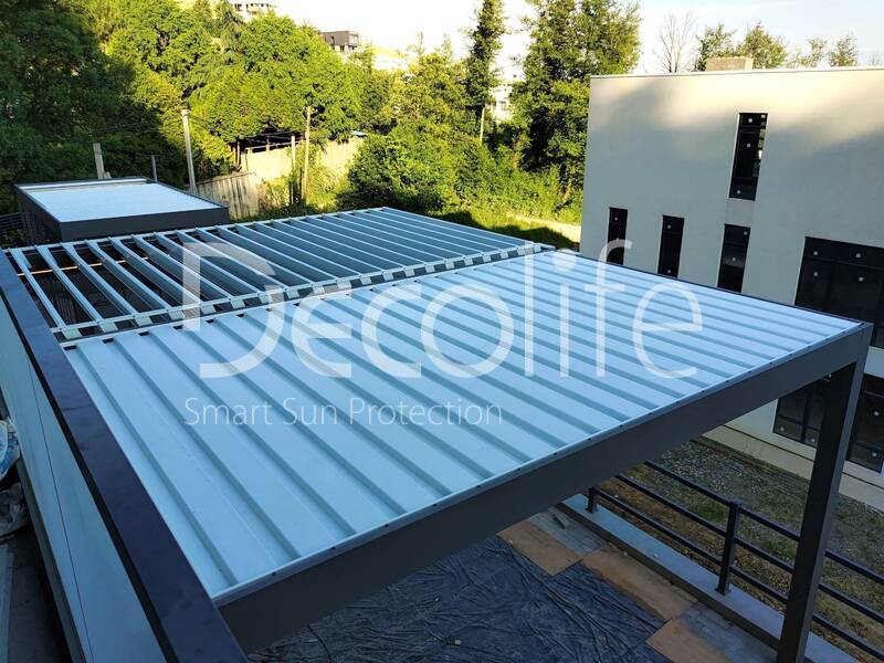 Pergolas Decolife B400-25P, B600 PIR + Sliding glazing S200 - 