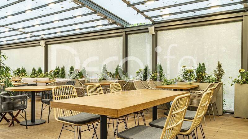 Awning pergola Decolife Basic&Pro New + Vertical system Zip 130 - 
