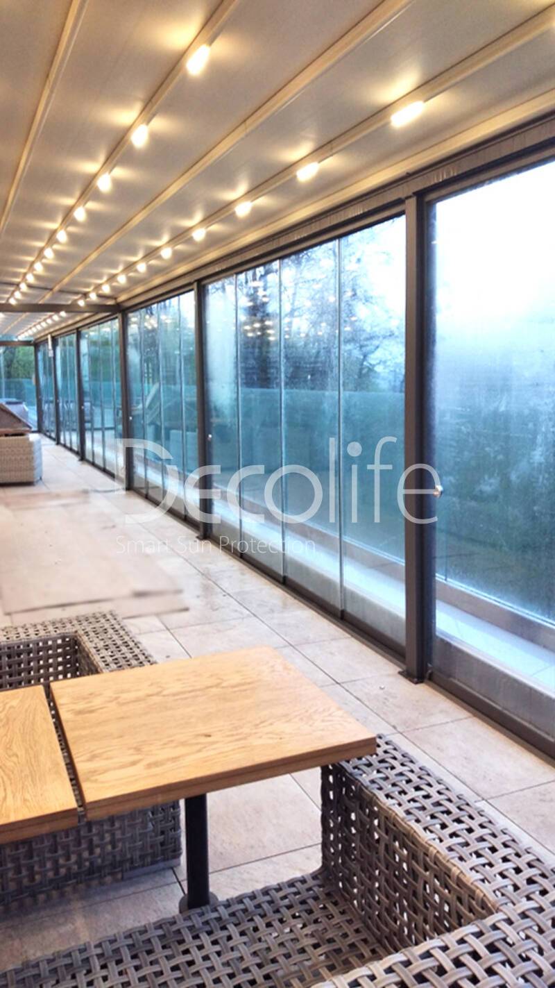 Pergola Decolife Project Light Twin+ Frameless glazing S100 - 