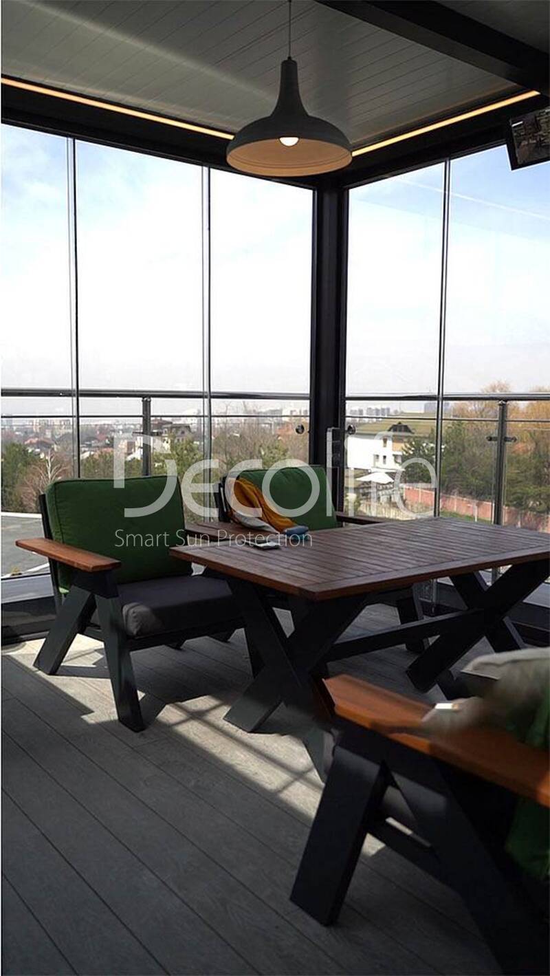 Pergola Decolife B600 PIR+ Sliding glazing S100, implemented by partner ''TENT VERTEX'' - 