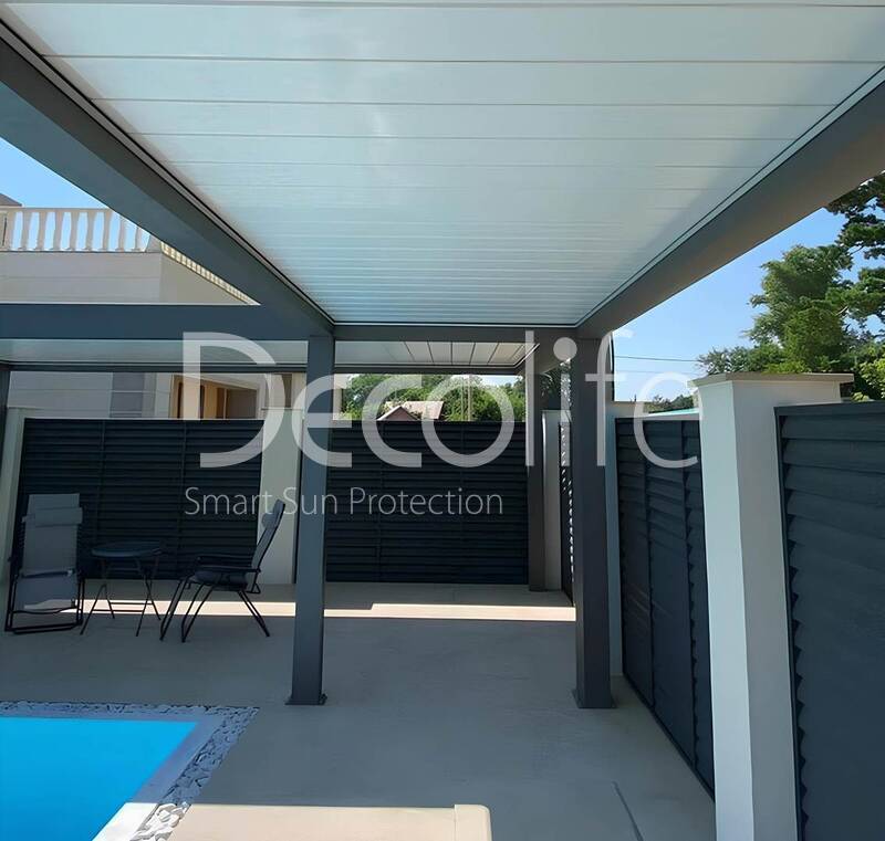 Pergola Bioclimatic B500-20P + Vertical system Zip 130, - object was implemented by partner ''Territoriya komforta'' - 
