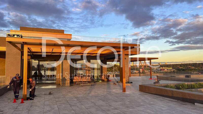 Pergola Decolife with static slats B200 MAF, object was implemented by  partner OOO ''STELL MS'' - 
