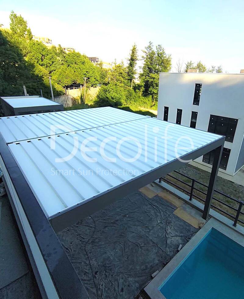 Pergolas Decolife B400-25P, B600 PIR + Sliding glazing S200 - 