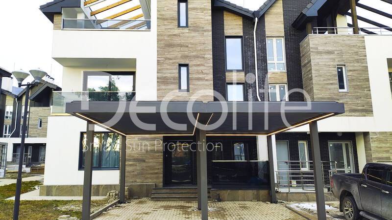 Pergola Decolife B400-25P Bioclimatic with cantilever overhang - 