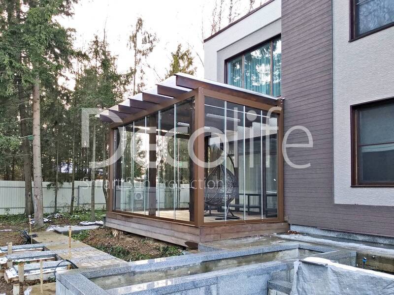 Sliding frameless glazing Decolife S100 - 