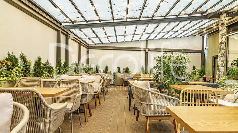 Awning pergola Decolife Basic&Pro New + Vertical system Zip 130 - 