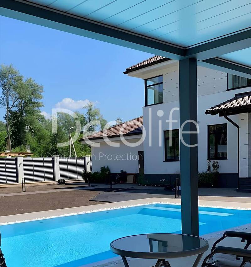 Pergola Bioclimatic B500-20P + Vertical system Zip 130, - object was implemented by partner ''Territoriya komforta'' - 