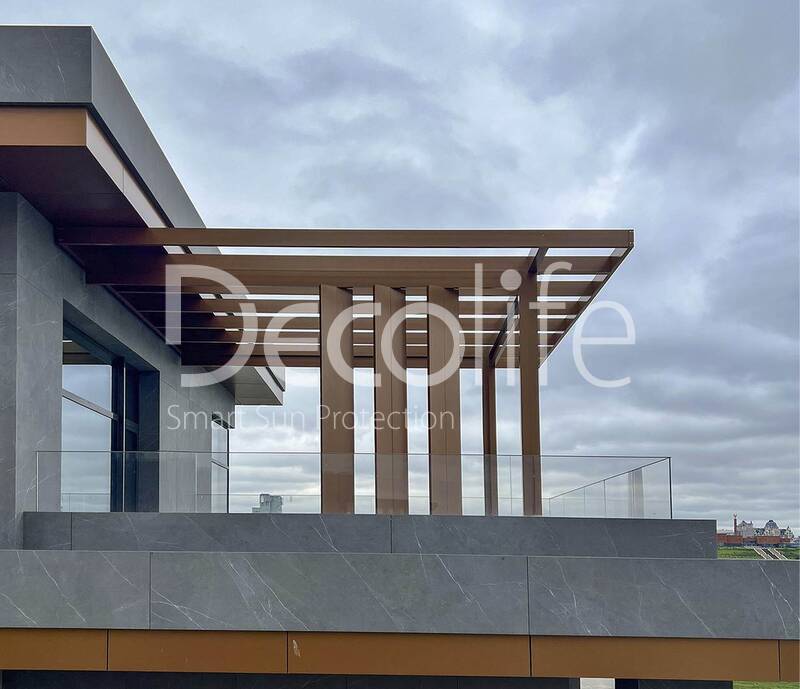 Pergola Decolife with static slats B200 MAF, object was implemented by  partner OOO ''STELL MS'' - 