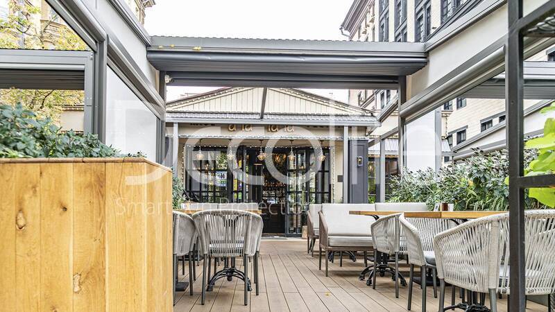 Awning pergolas Decolife Project Light + Vertical system Zip 130 - 