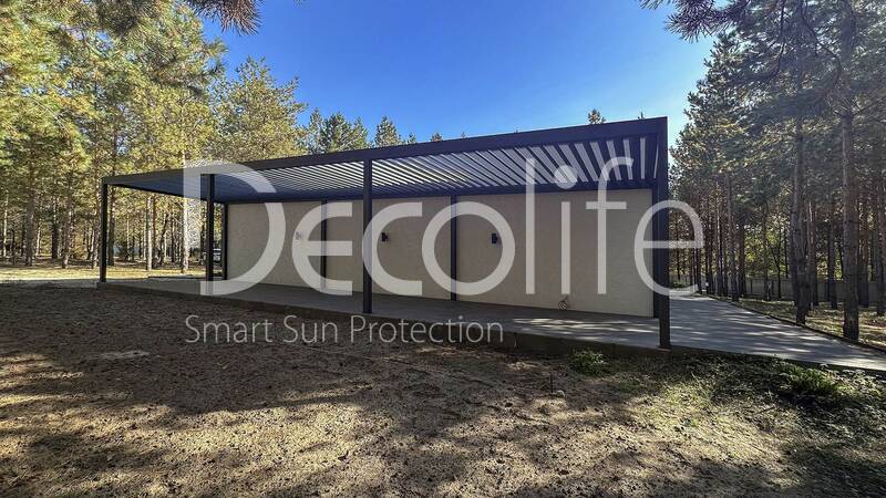 Pergola Decolife with static lamellas B200 MAF + Bioclimatic B500-20P, the object was implemented by partner ''Territoriya komforta'' - 