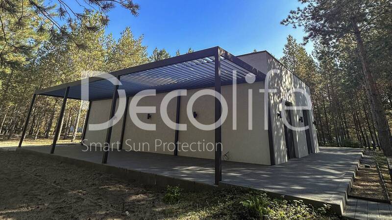 Pergola Decolife with static lamellas B200 MAF + Bioclimatic B500-20P, the object was implemented by partner ''Territoriya komforta'' - 