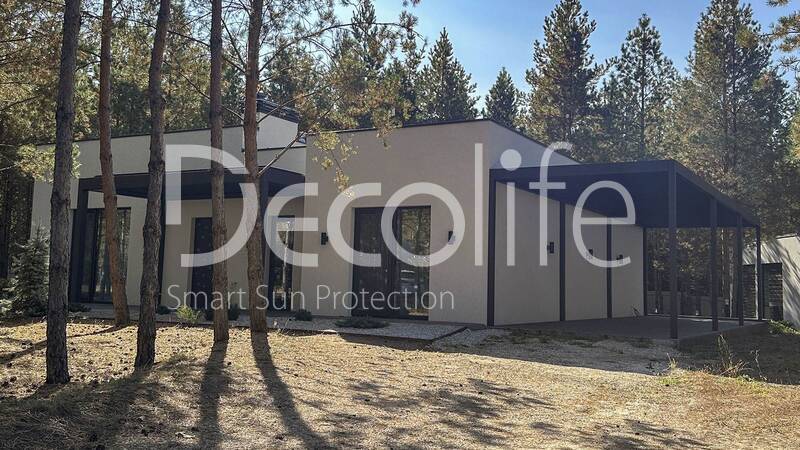 Pergola Decolife with static lamellas B200 MAF + Bioclimatic B500-20P, the object was implemented by partner ''Territoriya komforta'' - 
